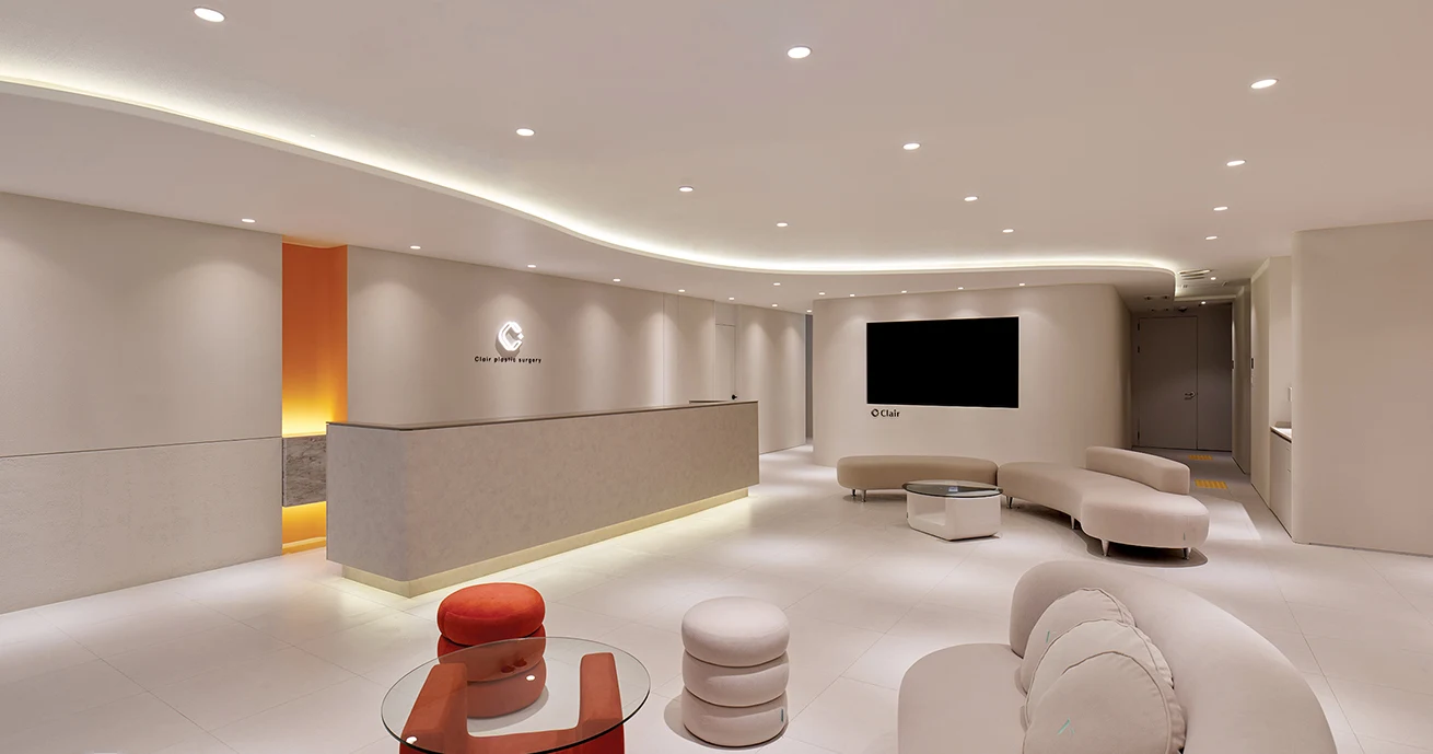 Interior of the Clair clinic in Gangnam